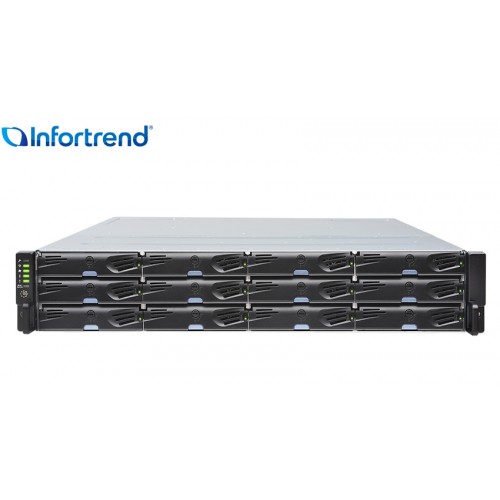 Gabinete de expansão Rackmount Infortrend modelo JB 3012R com 12 baias para discos SAS e SATA